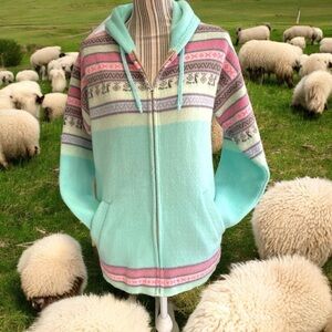 Yarina sweater coat, size M, Alpaca and cotton, incredibly soft and warm, EUC